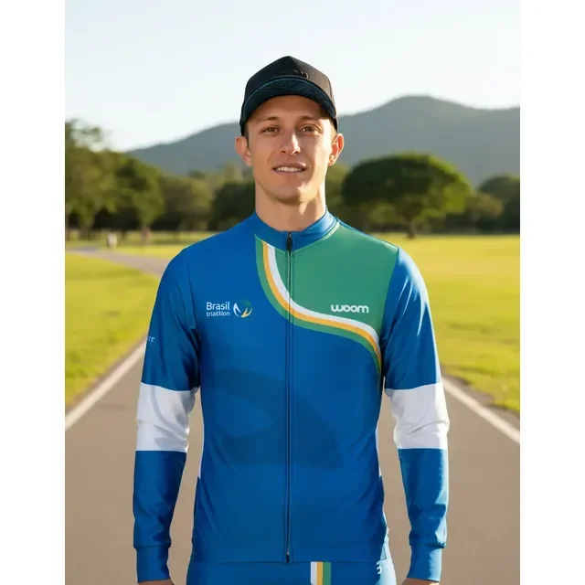 Jaqueta Casual Woom Cbtri Especial Branco E Azul Masculina