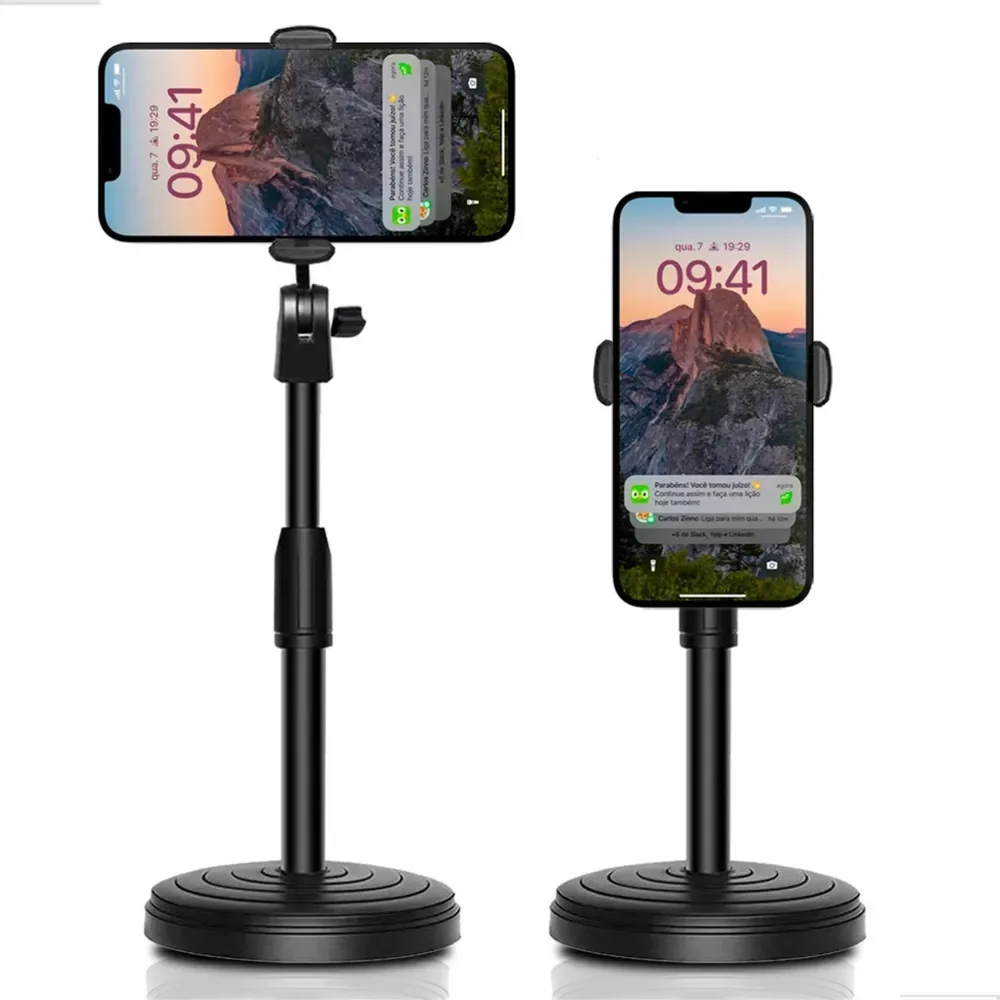 Suporte Apoiador De Celular Mesa Tripé Selfie Regulagem 360°
