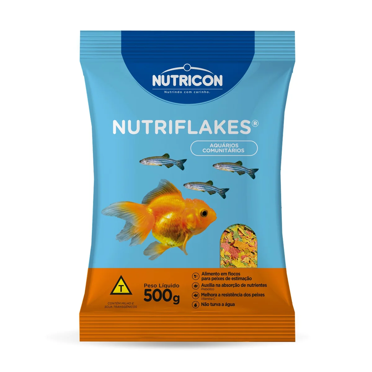 Nutricon Nutriflakes® 500Gr Para Todos Os Tipos De Peixe Adulto