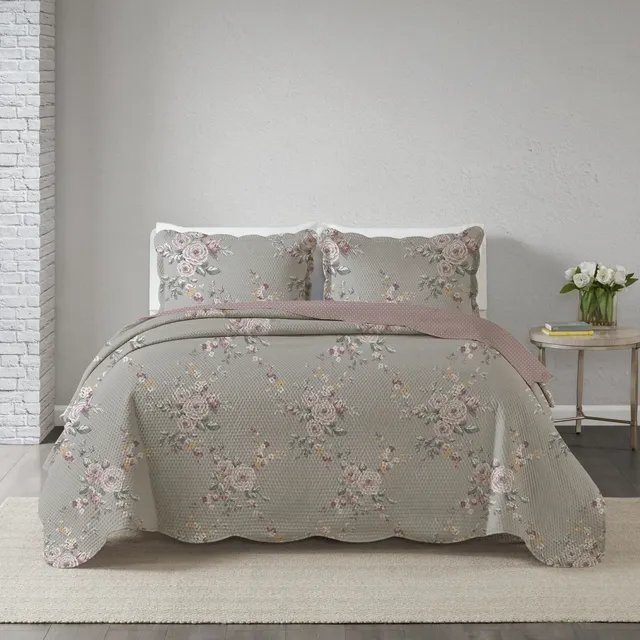 Colcha King Gigante Matelasse Estampas Cobre Leito Linda