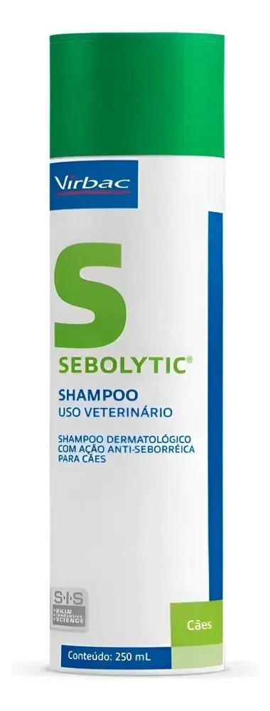 Shampoo Sebolytic 250ml Para Seborréia Oleosa Cães - Virbac