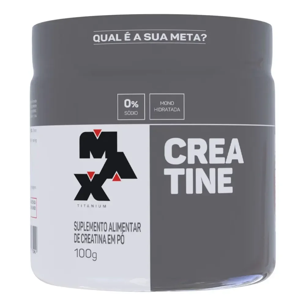 Creatina Monohidratada (100g) - 100% Pura - Max Titanium Sabor Without Flavor Sem Sabor