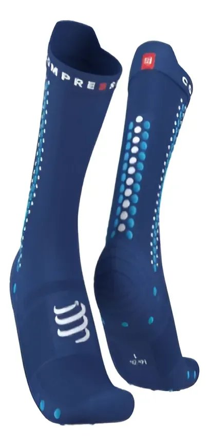 Meia Pro Racing Socks V4.0 Bike Compressport Azul T1 (33-36 Brasil)