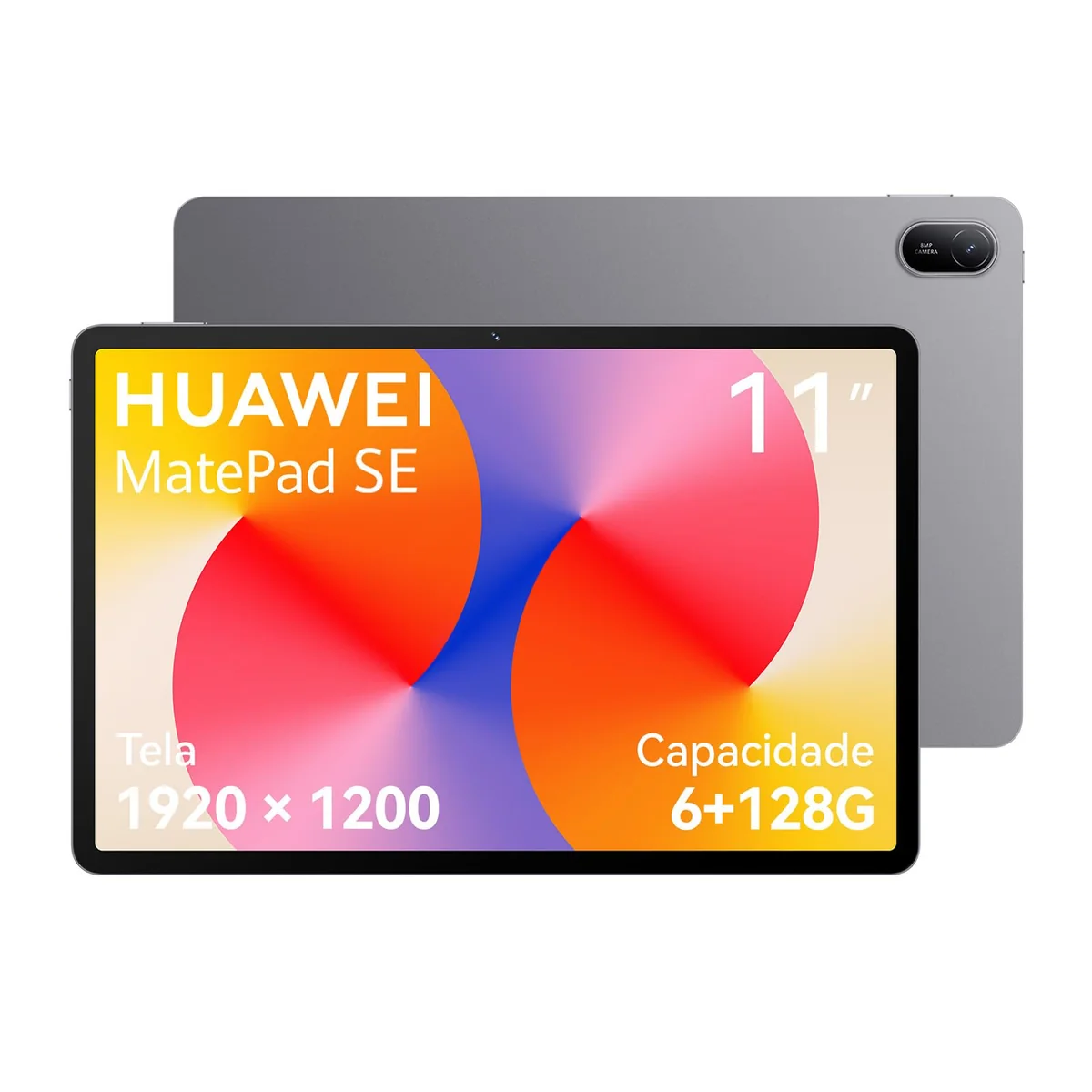 Tablet, HUAWEI MatePad SE 11, 6+128GB, Tela HUAWEI FullView de 11" para Conforto Visual，Superbateria de 7700 mAh 22,5W，Câmera Traseira 8 MP，Câmera Frontal 5 MP，Cinza Nebula