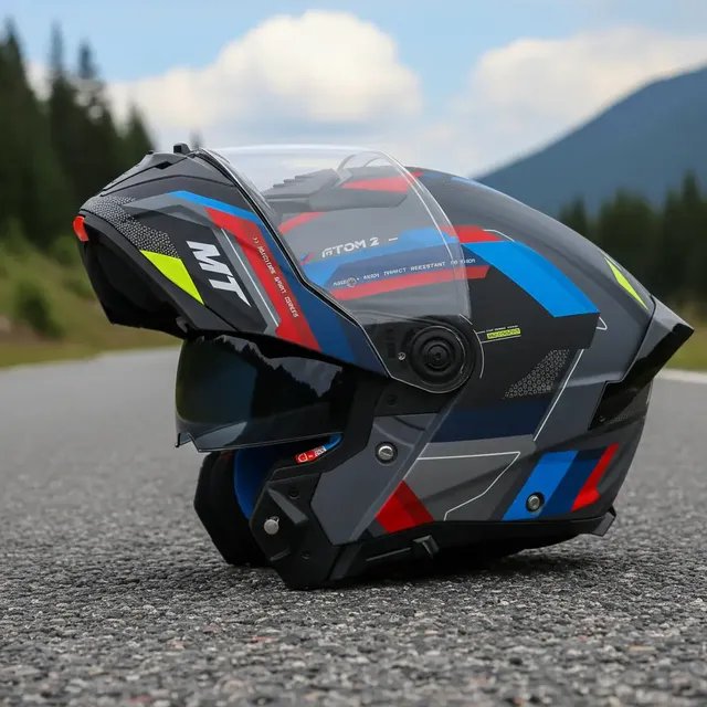 Capacete Mt Atom 2 | Escamoteável Robocop + Óculos Solar