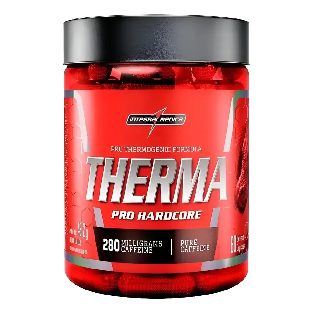 Therma Pro Hardcore 60 Capsulas Cafeina Integralmedica Sem Sabor