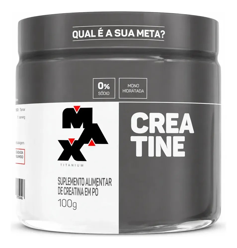 Creatina 100g Creatina Monohidratada Max Titanium Sem Sabor Alta Pureza