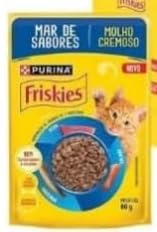 PURINA FRISKIES® Ração Úmida para Gatos Adultos Mar de Sabores 80g - 15 unidades