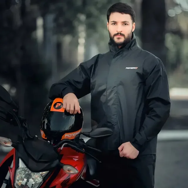 Capa De Chuva Em Nylon Moto Motoqueiro Impermeável Pioneira