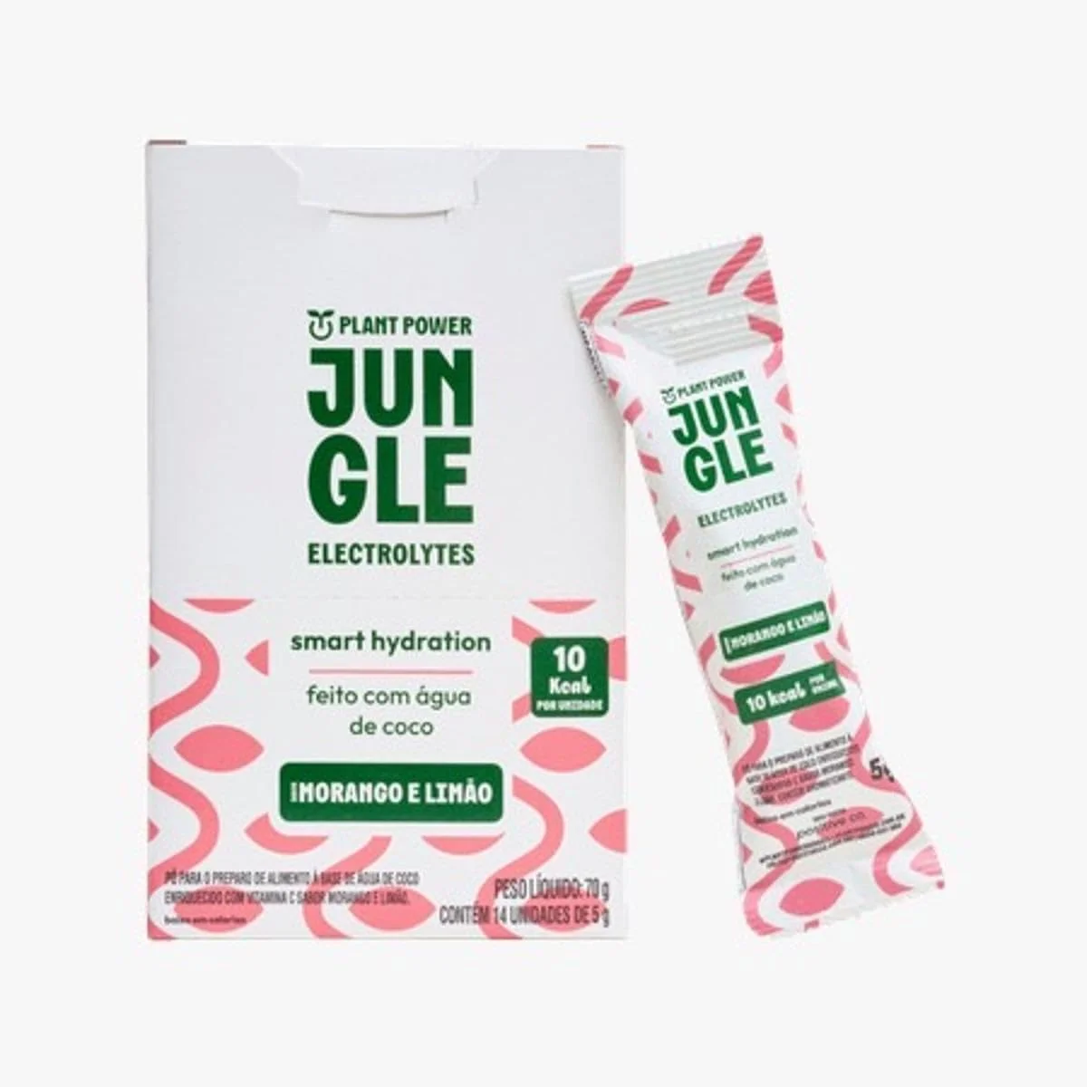 Suplemento em pó Morango e Limão Jungle Electrolytes 5g Display 14 Sachês