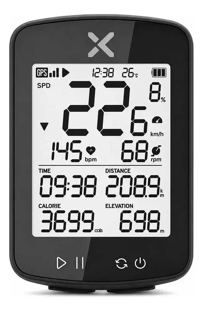 GPS XOSS G2+ Ciclocomputador Bike Bluetooth ANT+ Compatível Strava