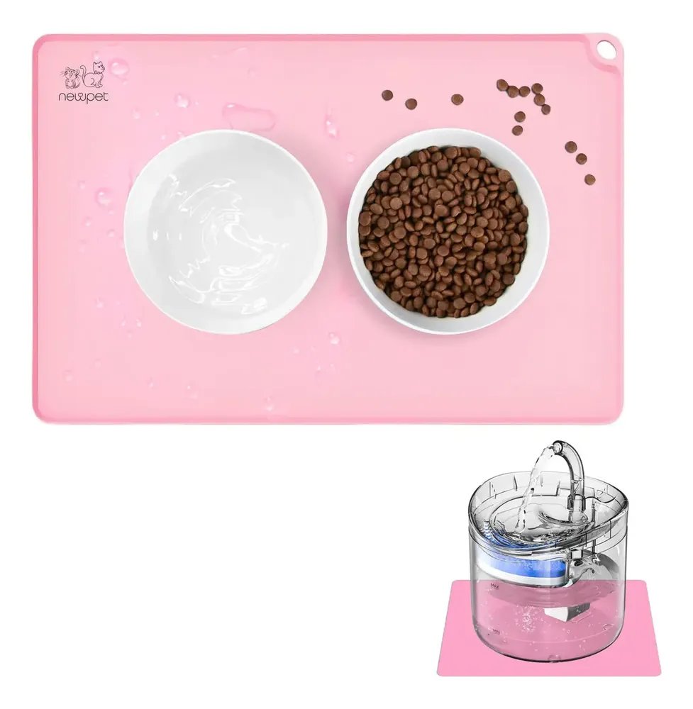 Tapete Pet Comedouro Cão Gato P Comida Água Newpet 40x50cm