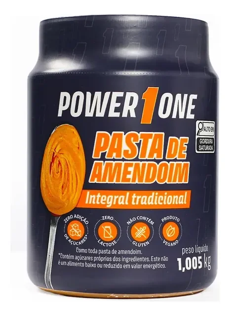 Pasta De Amendoim Power One 1kg Integral Natural