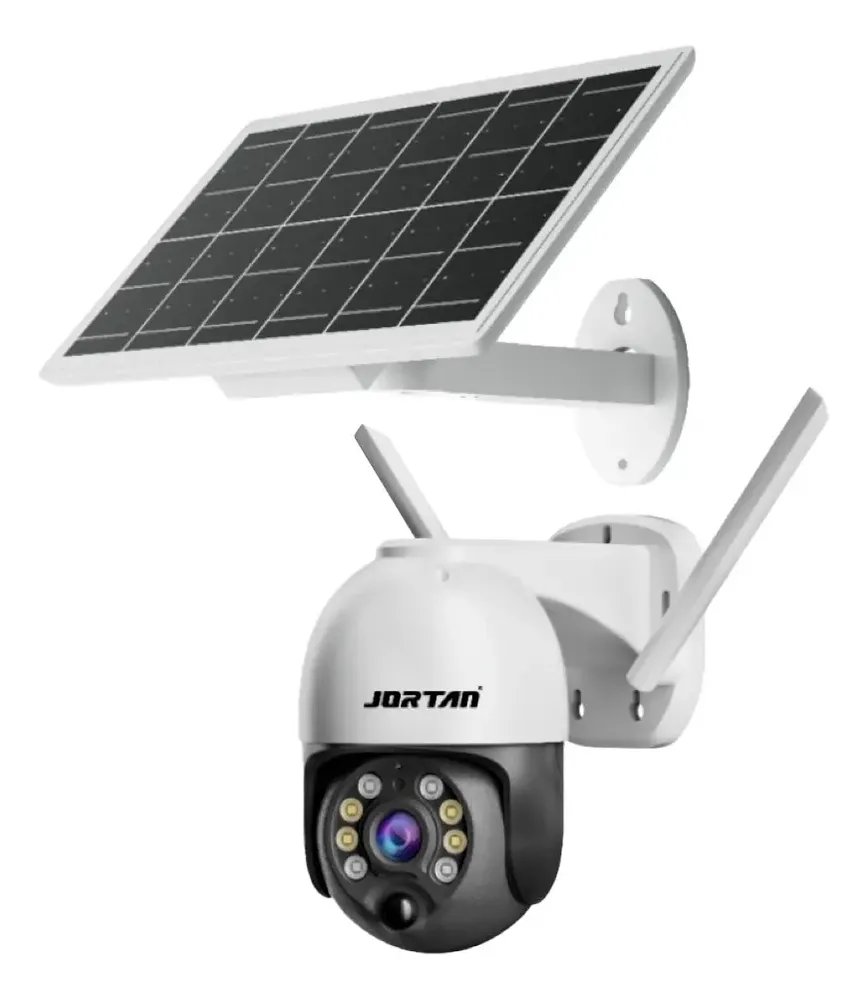 Câmera De Segurança Vigilância Prova D'água Solar Wifi Ip Cor Branco