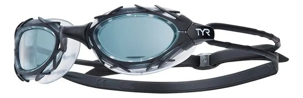 Óculos De Natação Adulto Nest Pro Lente Fumê Nano Fit Tyr Cor Preto