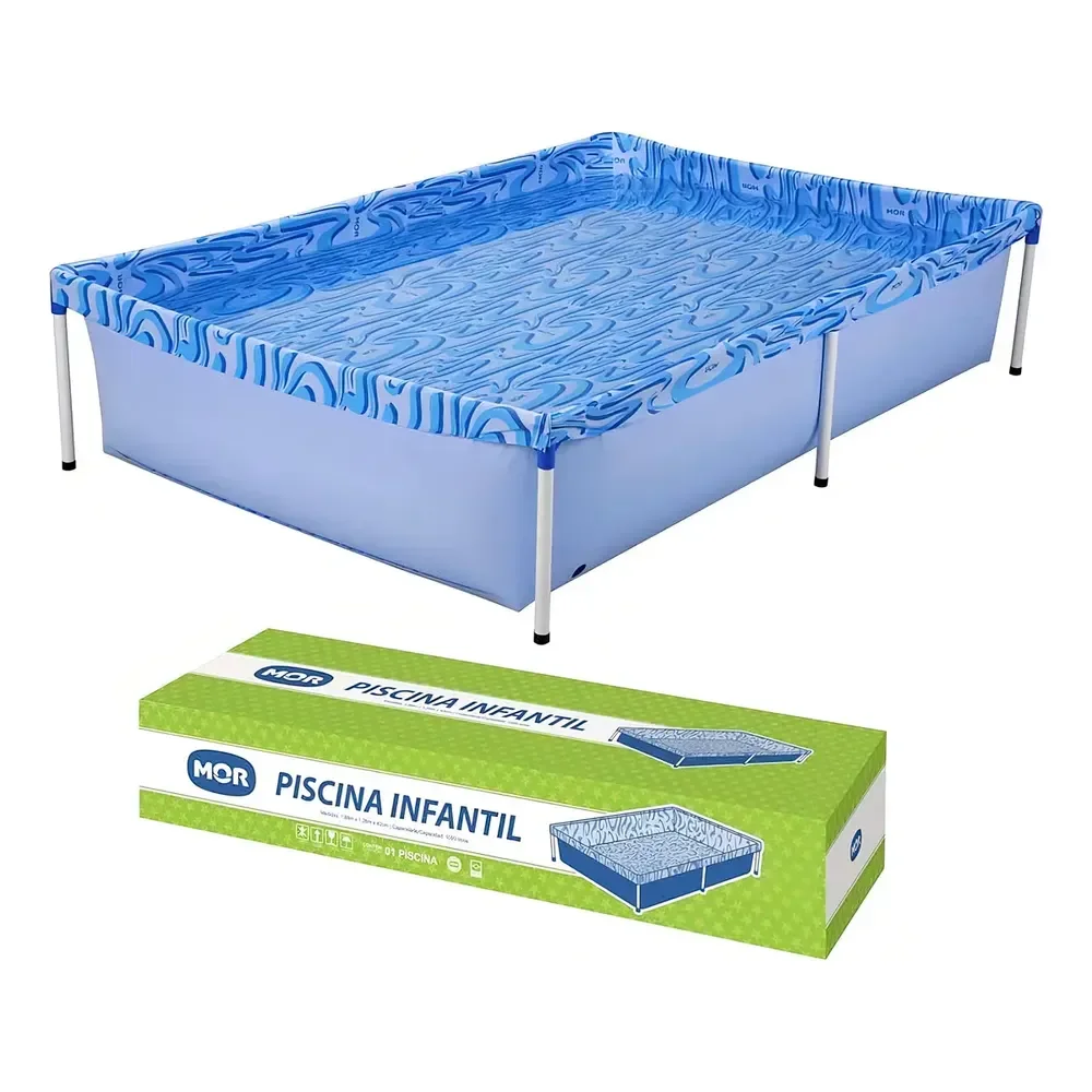 Piscina Retangular Pequena 1000 Litros Portátil - Mor