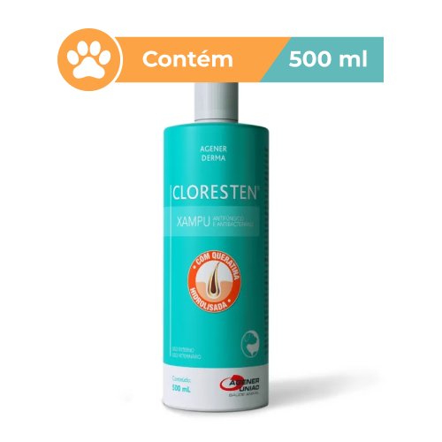 Shampoo Antibacteriano Agener Dr.clean Cloresten 500 Ml