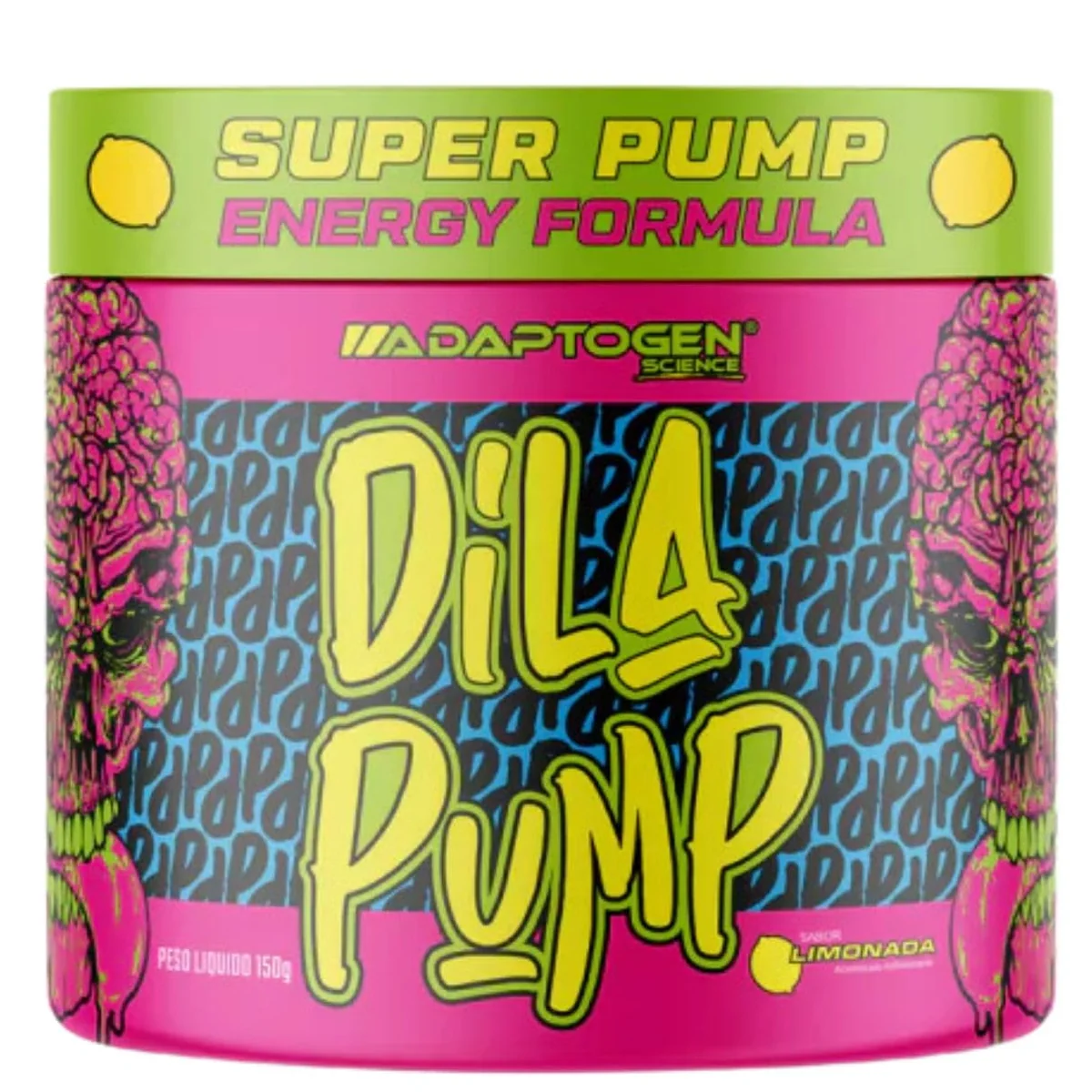 Dila Pump 150g Pré Treino Sem Cafeína Adaptogen Sabor Limonada
