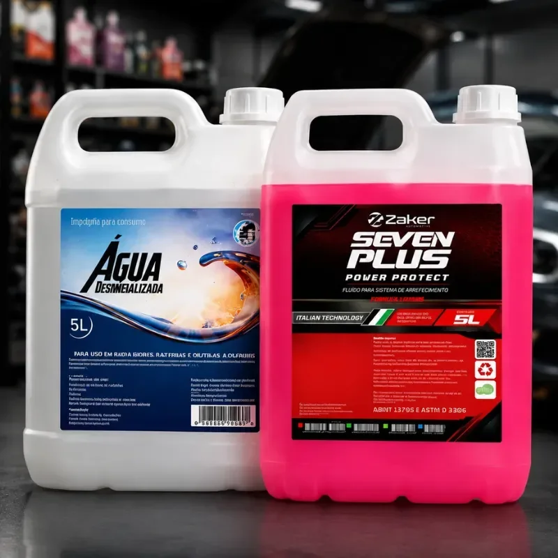 Kit Aditivo Concentrado Radiador Agua Desmineralizada 5l Rosa