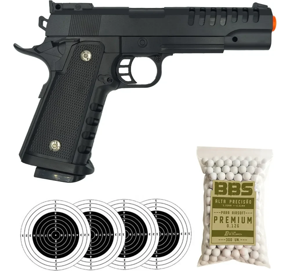 Pistola Airsoft Rossi 1911 V301 Spring Vigor M1911 Bbs 6mm Preto 6 Mm