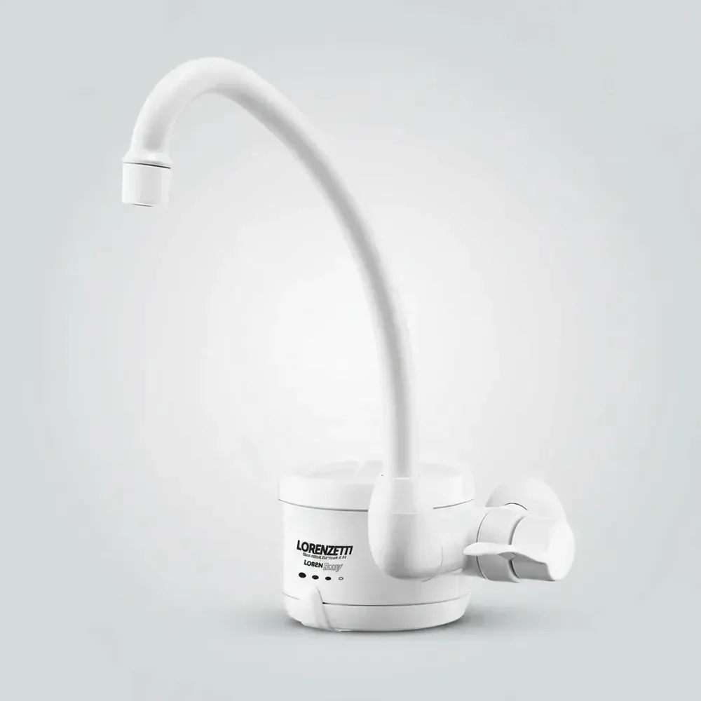 Torneira Elétrica De Parede - Loren Easy Lorenzetti Acabamento Branco Cor Branco 220v 5.5kw Branco 220v