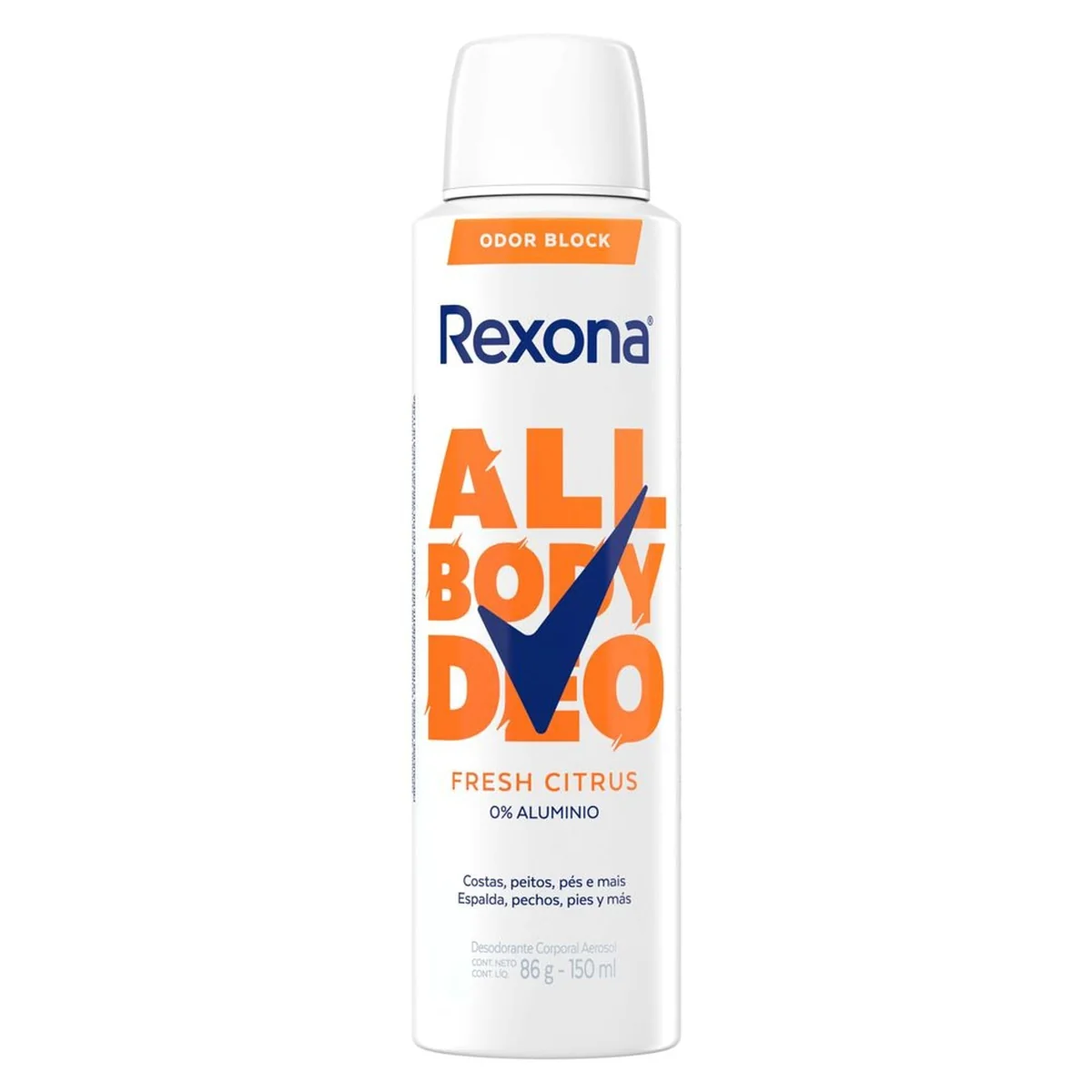 Rexona All Body, Desodorante Corporal Aerossol, Para o Corpo Todo, Fresh Citrus 150ml