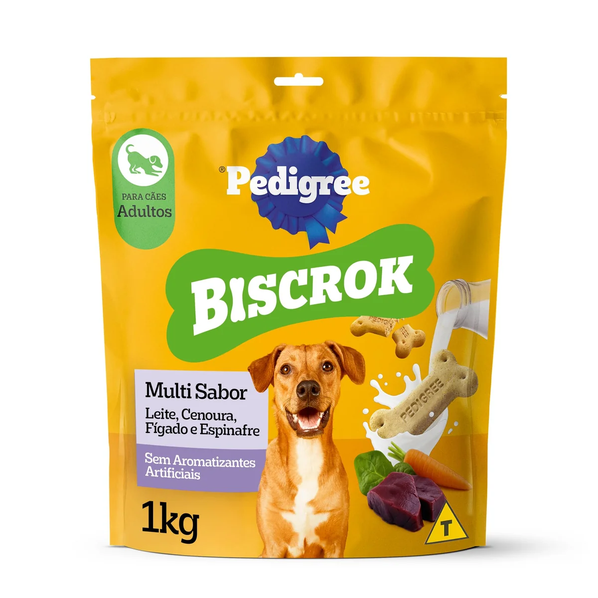 Biscoito Pedigree Biscrok Para Cães Adultos Multi, 1 kg
