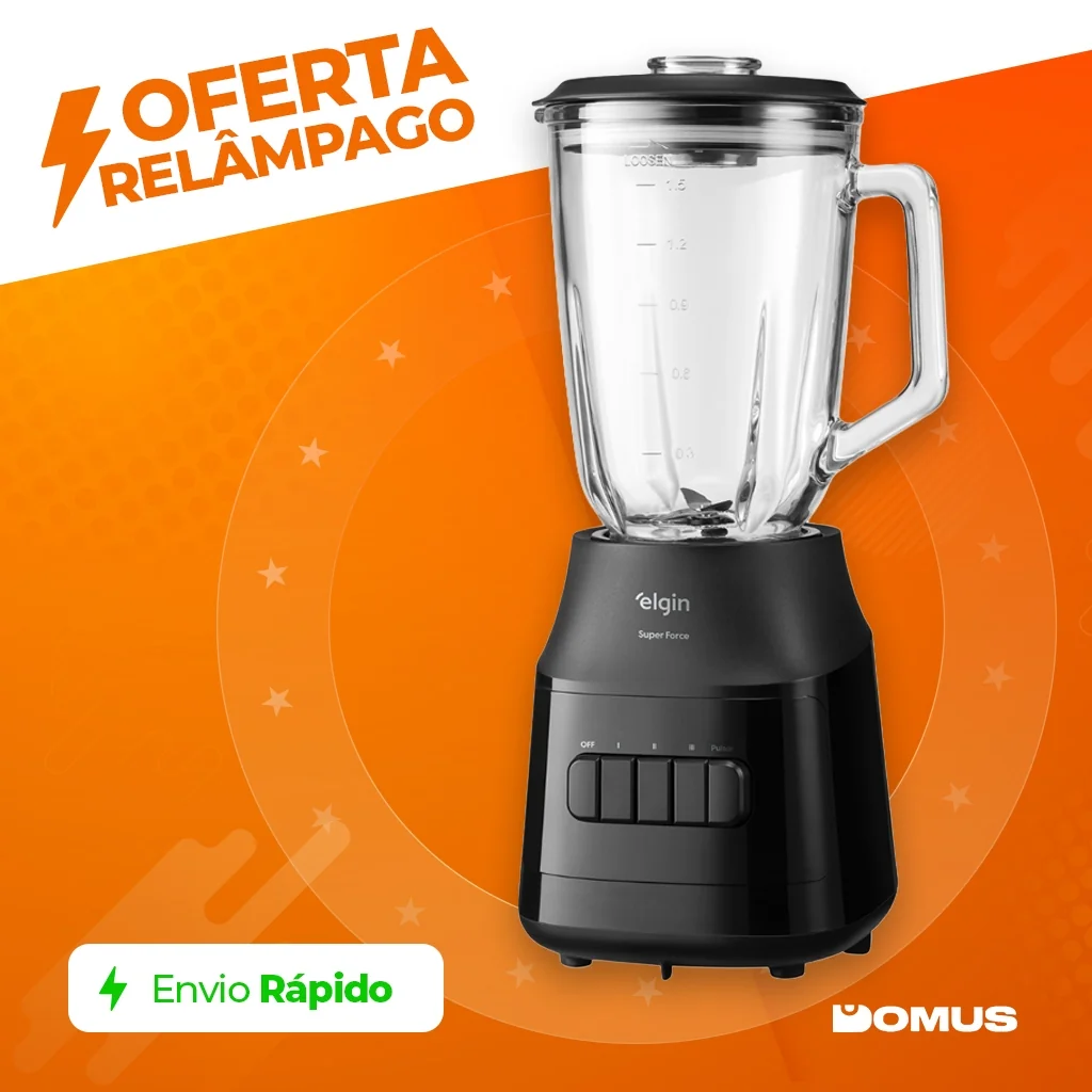 Liquidificador Super Force 1,9L 900W Jarra de Vidro Elgin