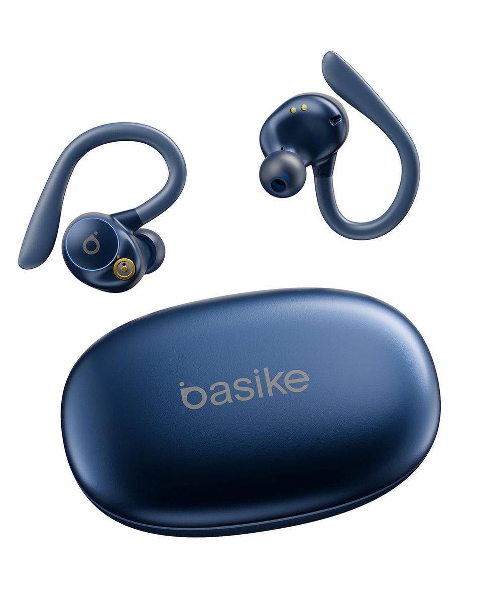 Basike Fone de Ouvido Bluetooth 5.4 Esportivo para Corrida, Intra-Auricular