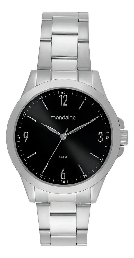 Relogio Mondaine Masculino Ref: 83515g0mvne3 Casual Prateado