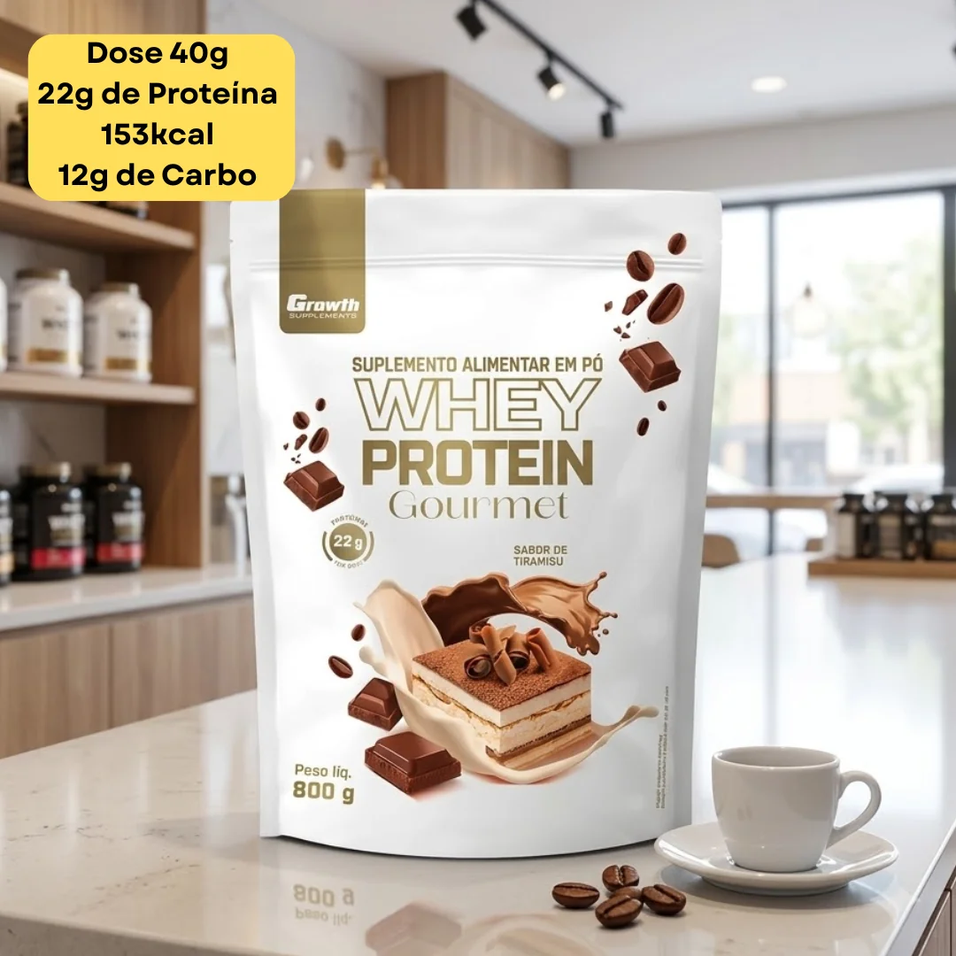 Whey Protein Gourmet 800g Growth Supplements - Tiramisu
