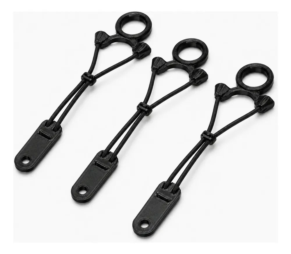 Kit 3 Elásticos Trava Salva Garrafa Caraman Ciclismo Triatlo Preto