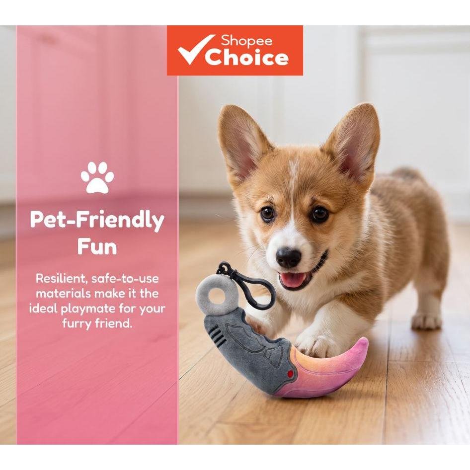 Brinquedo De Pelúcia Para Cachorro Com Lâmina Curva Gradiente Design De Suspensão De Chaveiro