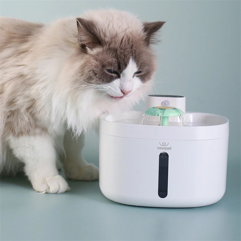 Newpet Fonte de água automática para gatos Cabo USB/operado por bateria Sensor de detecção inteligente para cães gatos