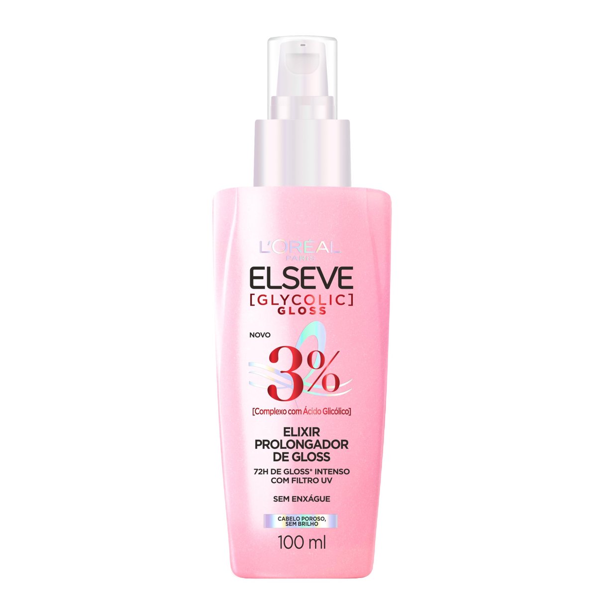 L'Oréal Paris Elseve Glycolic Gloss, Sérum Finalizador Antiporosidade 100ml