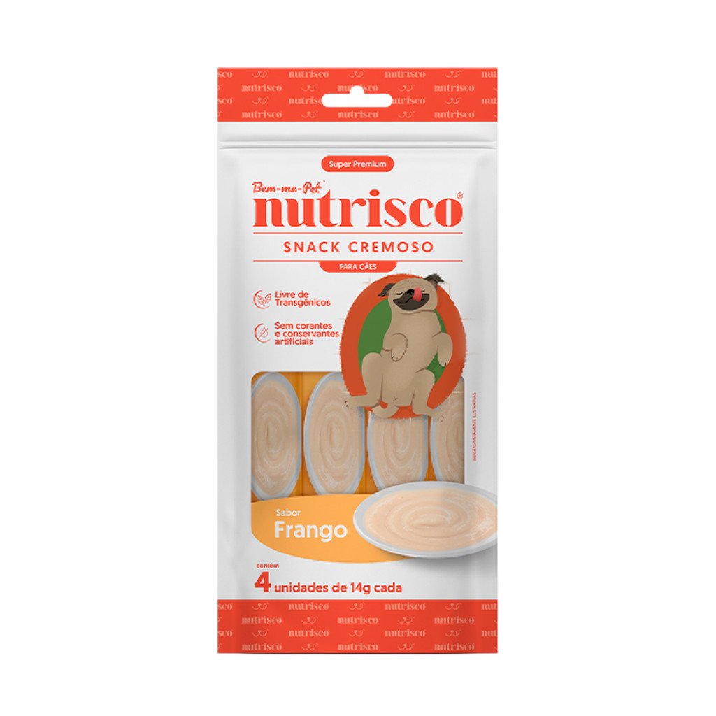 Petisco Cremoso Nutrisco Frango para Cães 56g