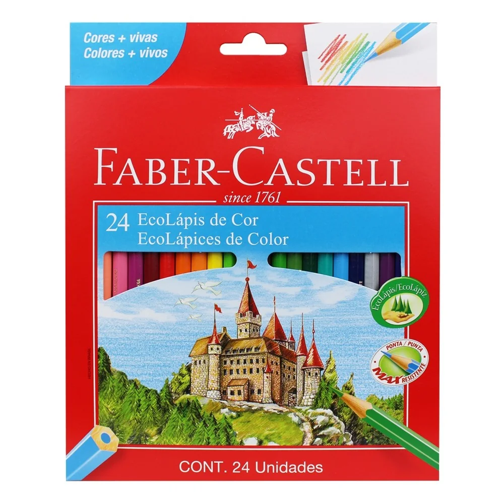 Lápis De Cor Faber Castell Ecolapis Max Resistente Envio Imediato Lacrado