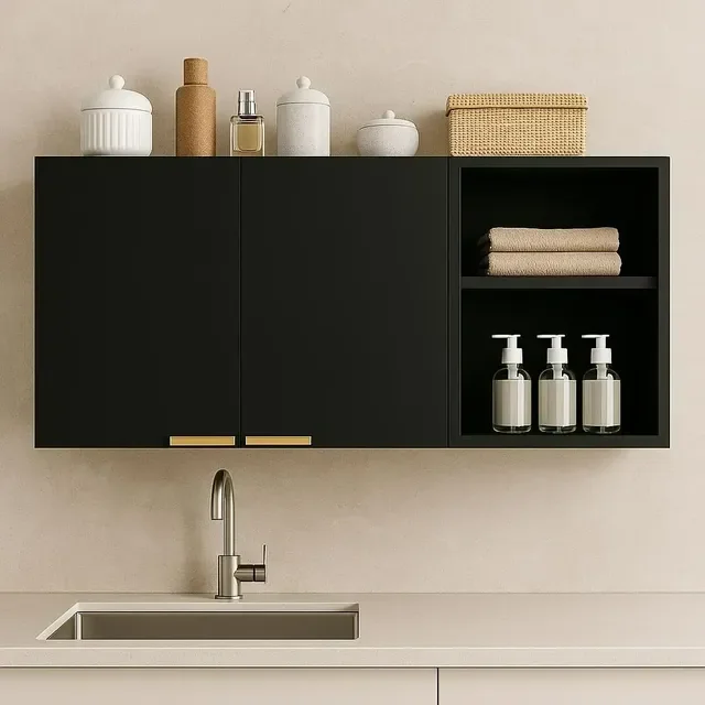 Armário De Cozinha Multiuso Aéreo C/ Nicho Moderno Ajl Store