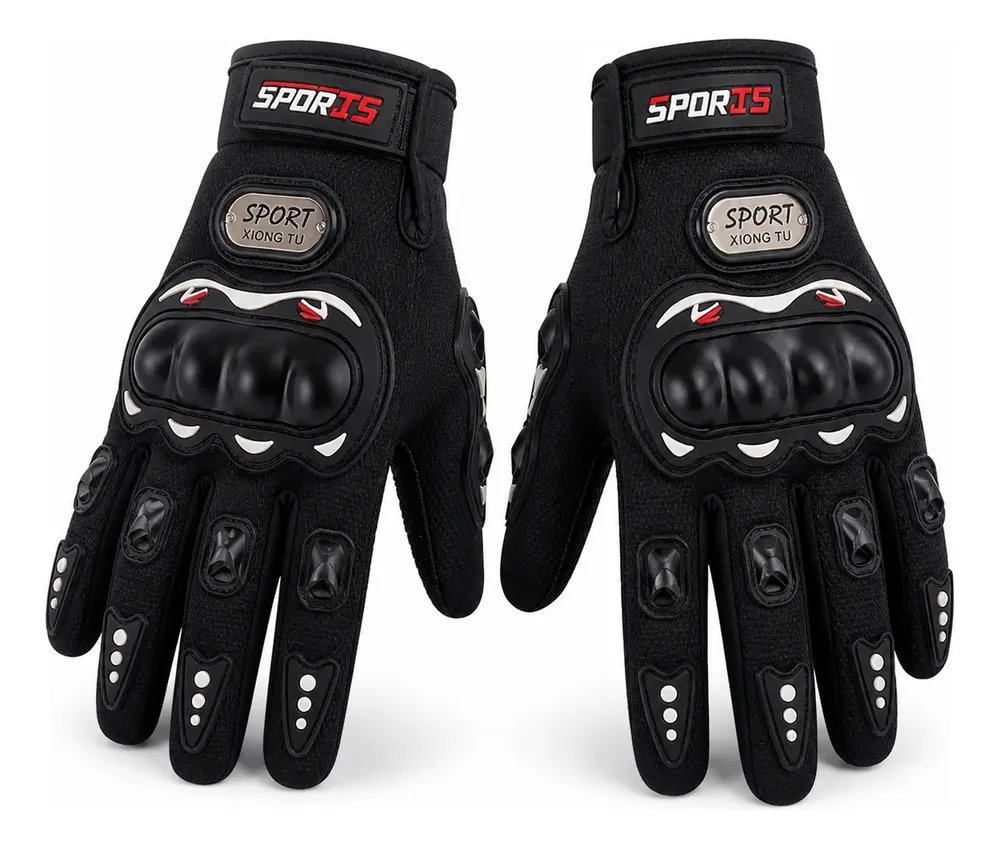 Luva Moto Motociclista Impermeável Proteção Touch Motoqueiro Preto Unico
