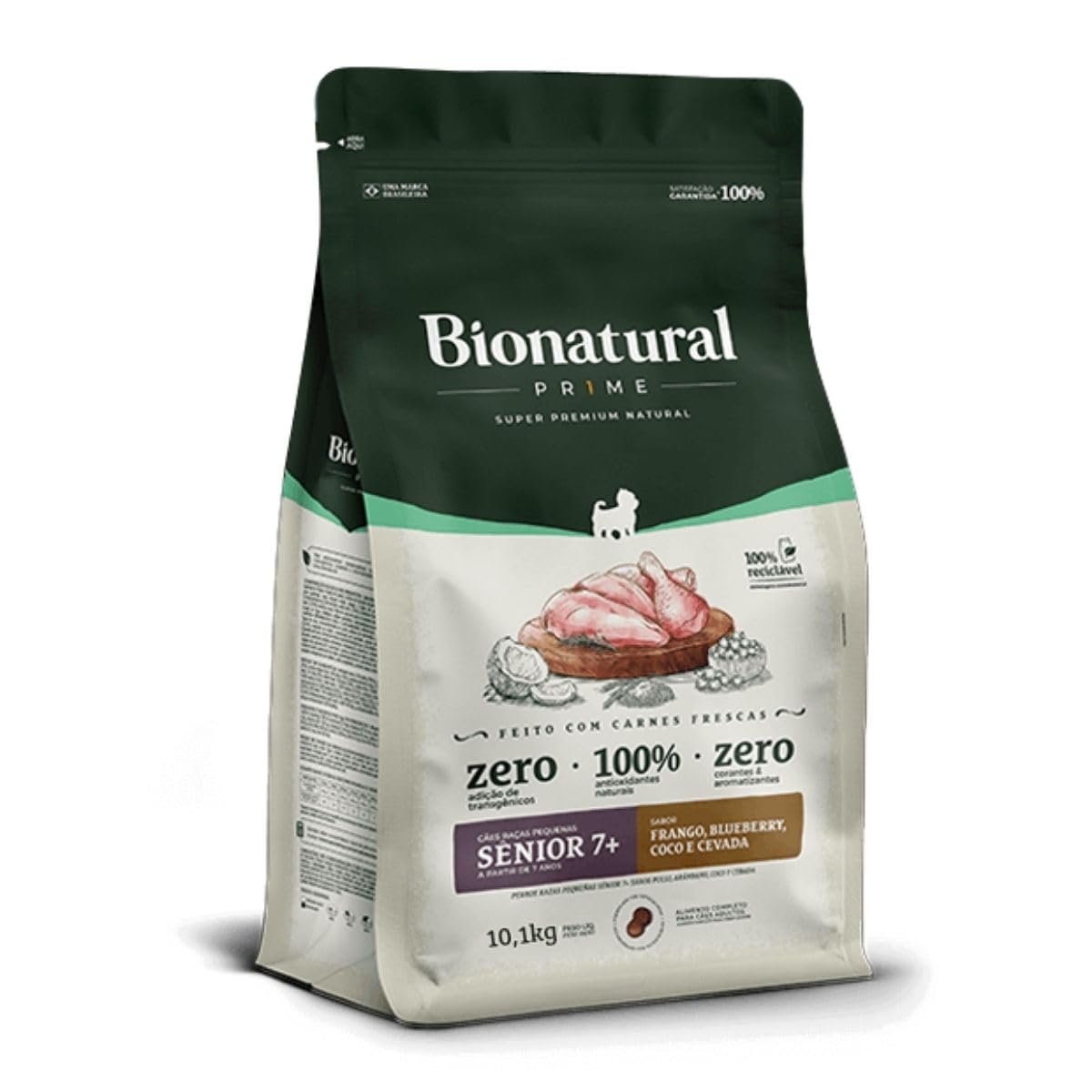 Bionatural Prime - Frango Cães De Raças Peq. Sênior 7+10,1kg
