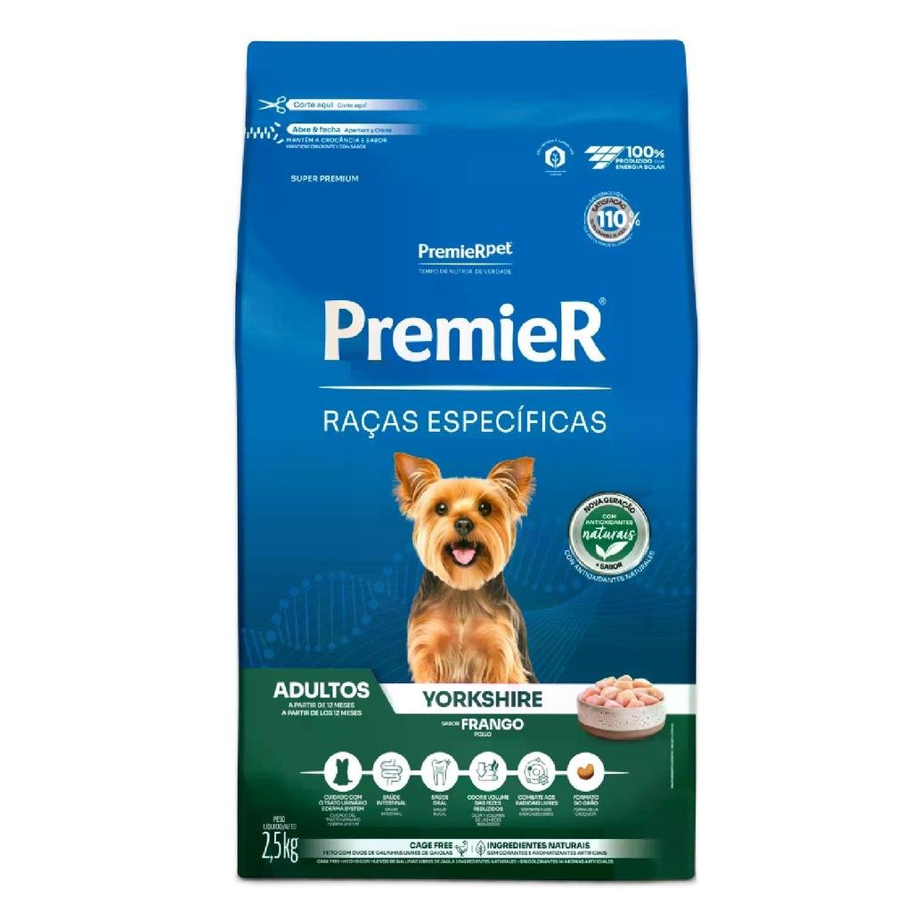 Ração Premier Raças Específicas Yorkshire Cães Adultos 2,5kg