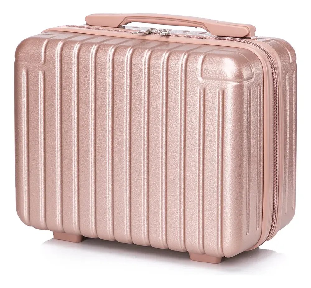 Frasqueiras De Viagem Necessaire Abs Rígido Maleta De Mão 93 Rose Gold P-31cm