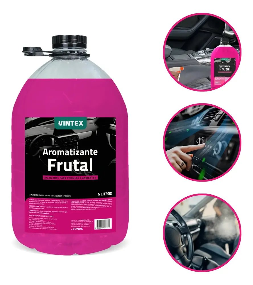 Sanitizante Aromatizante Frutal 5l Vintex By Vonixx Rosa Fru Rosa Frutal