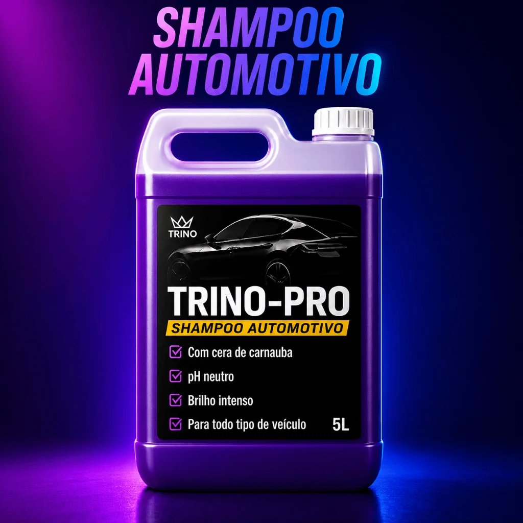 Shampoo com Cera de carnaúba pH Neutro para Lavagem de Carro e Moto Xampu Automotivo