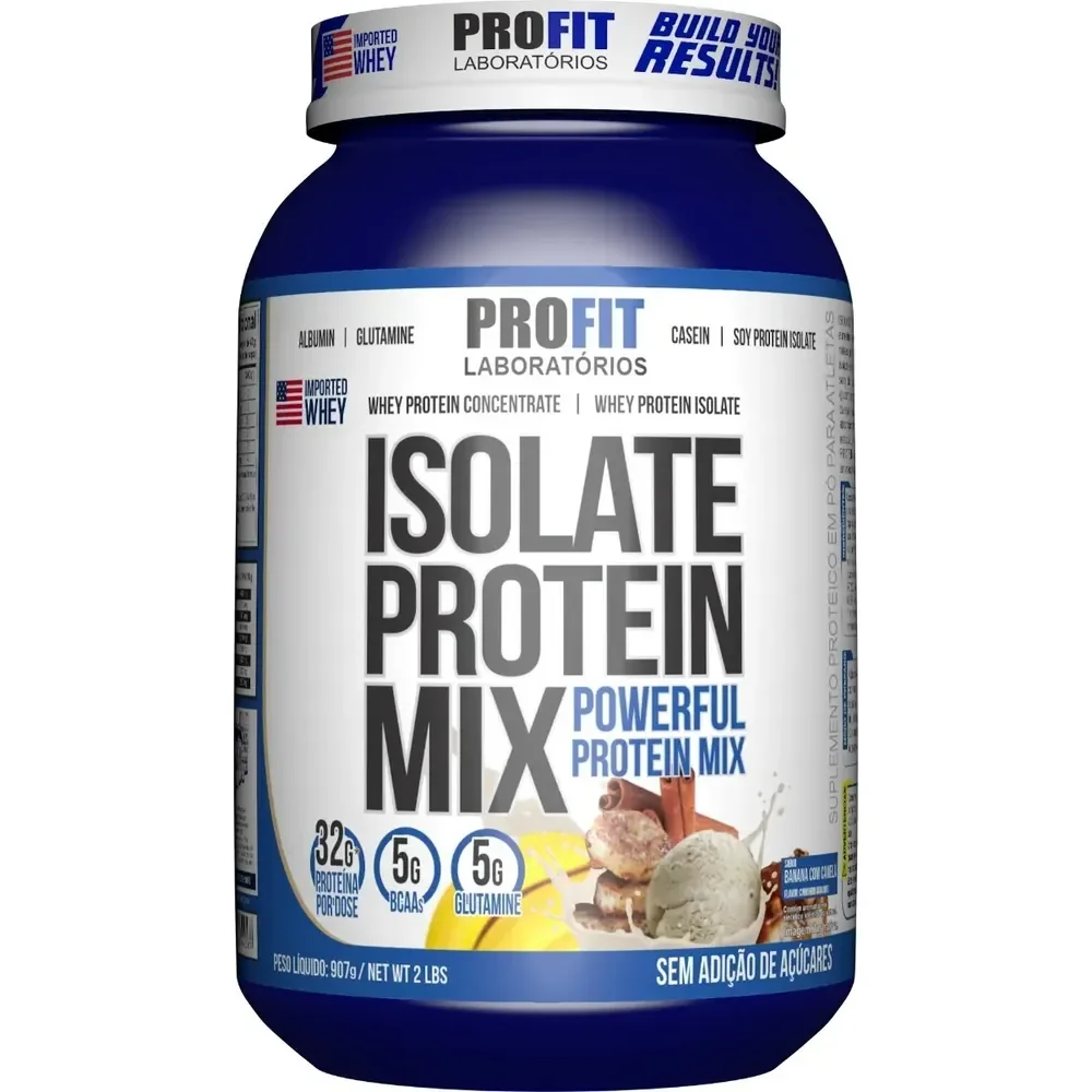 Whey Isolate Protein Mix Pote 907g - Profit Banana C/ Canela