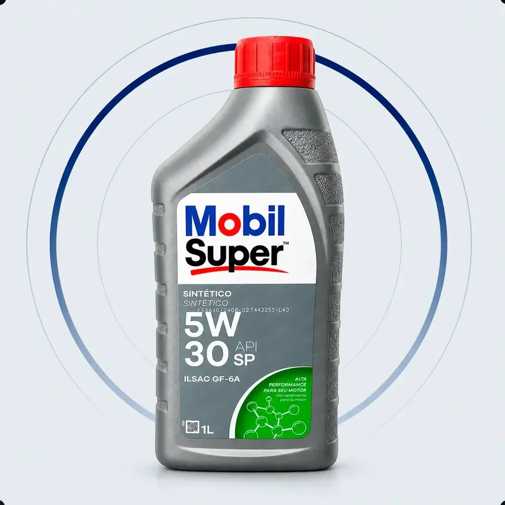 Óleo Mobil Super 5W30 Sintético API SP Para Motores Flex Gasolina Etanol e GNV Original