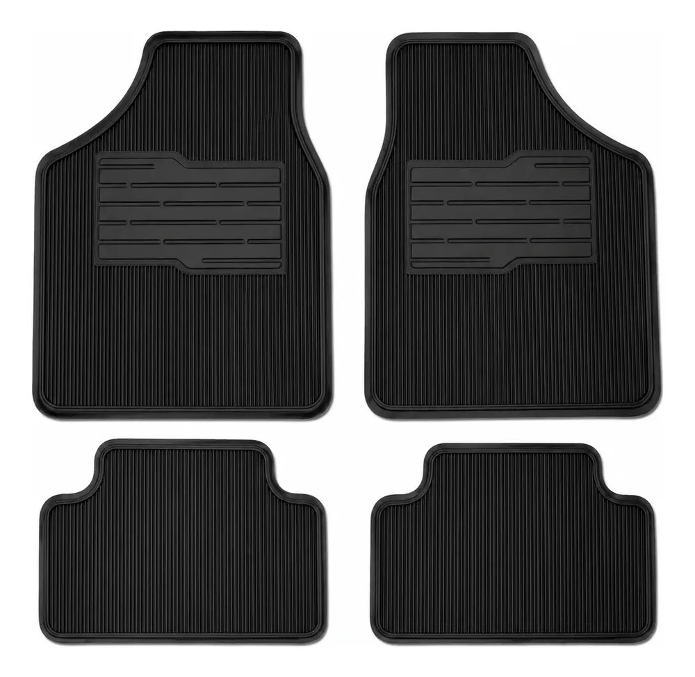 Tapetes Automotivos 4 Peças Universal Carro Antiderrapante Preto