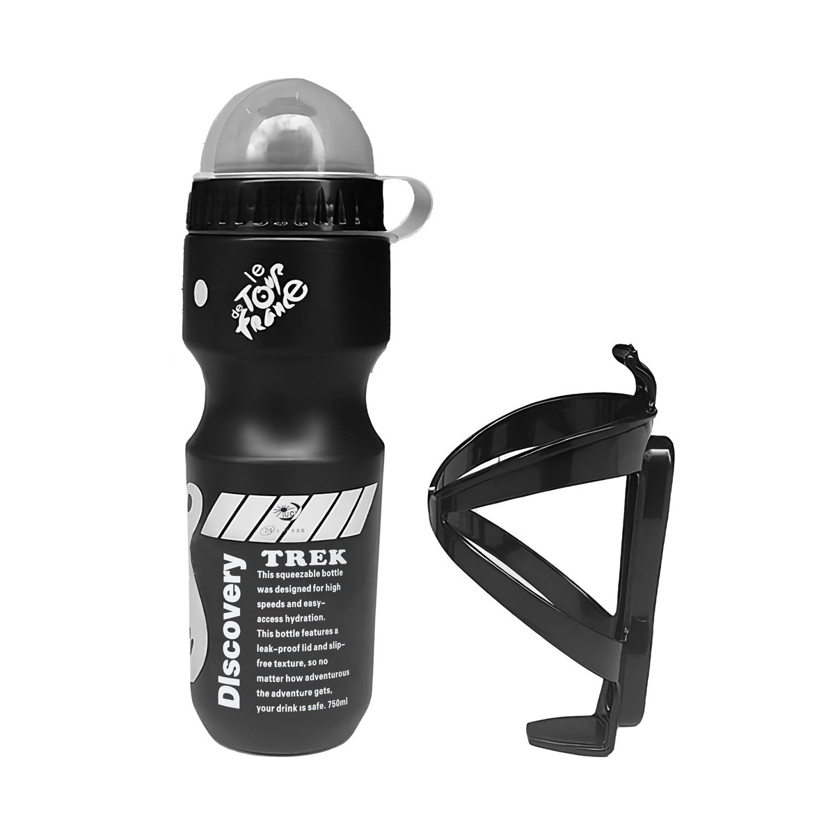 Garrafa Esportiva Bike com Suporte – 750ml, Bico Antivazamento, Ideal para Ciclismo e Trilhas