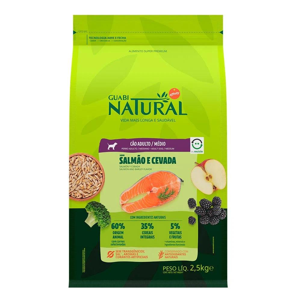 Racao Guabi Nat Caes Ad R. Mini/Pe Salmao E Cevada 2,5kg