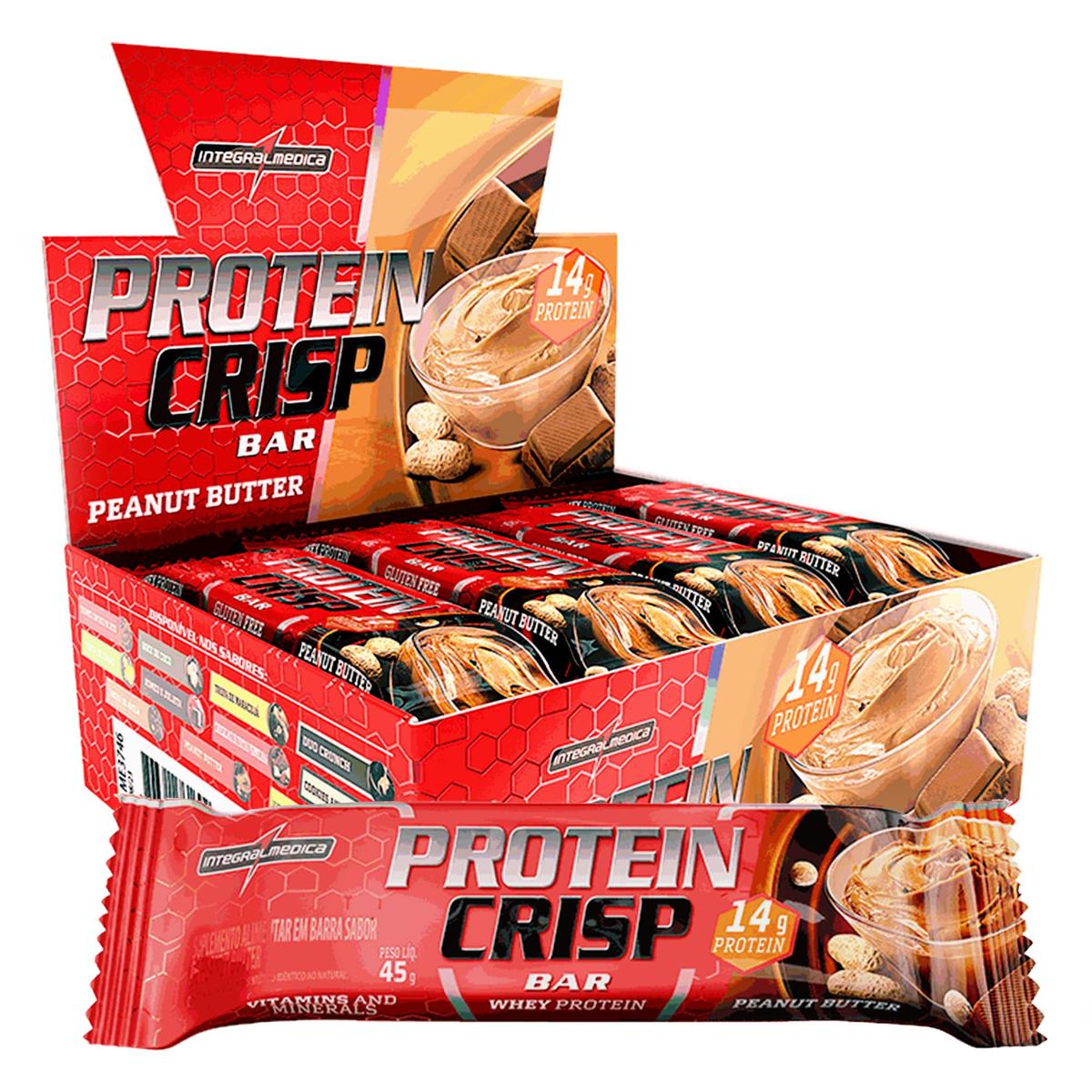 Integralmédica Whey Crisp Bar Peanut Butter 12 Unidades